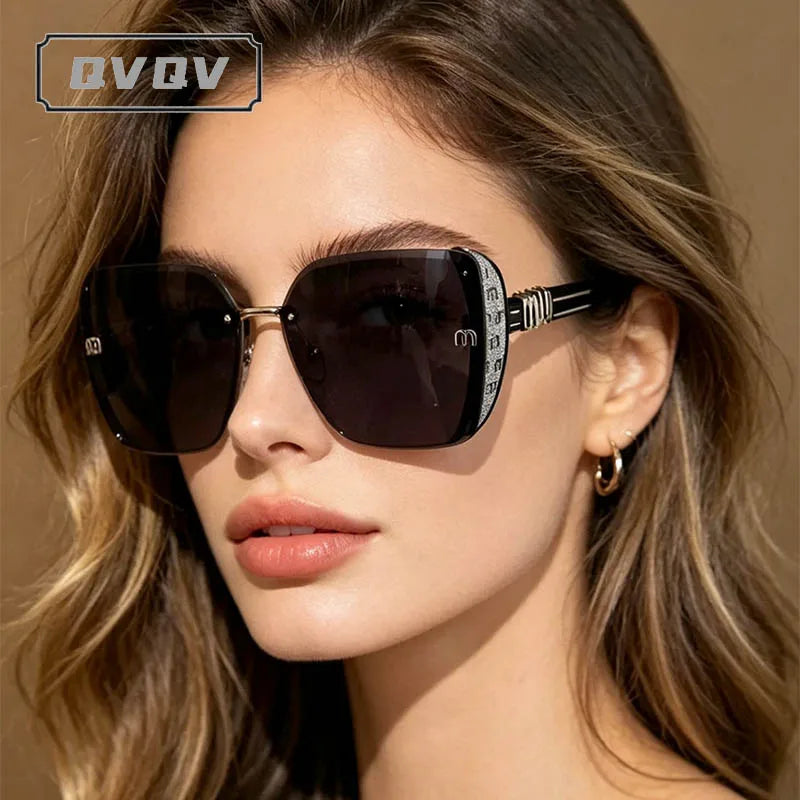 Óculos de Sol Quadrado QVQV Luxury Designer