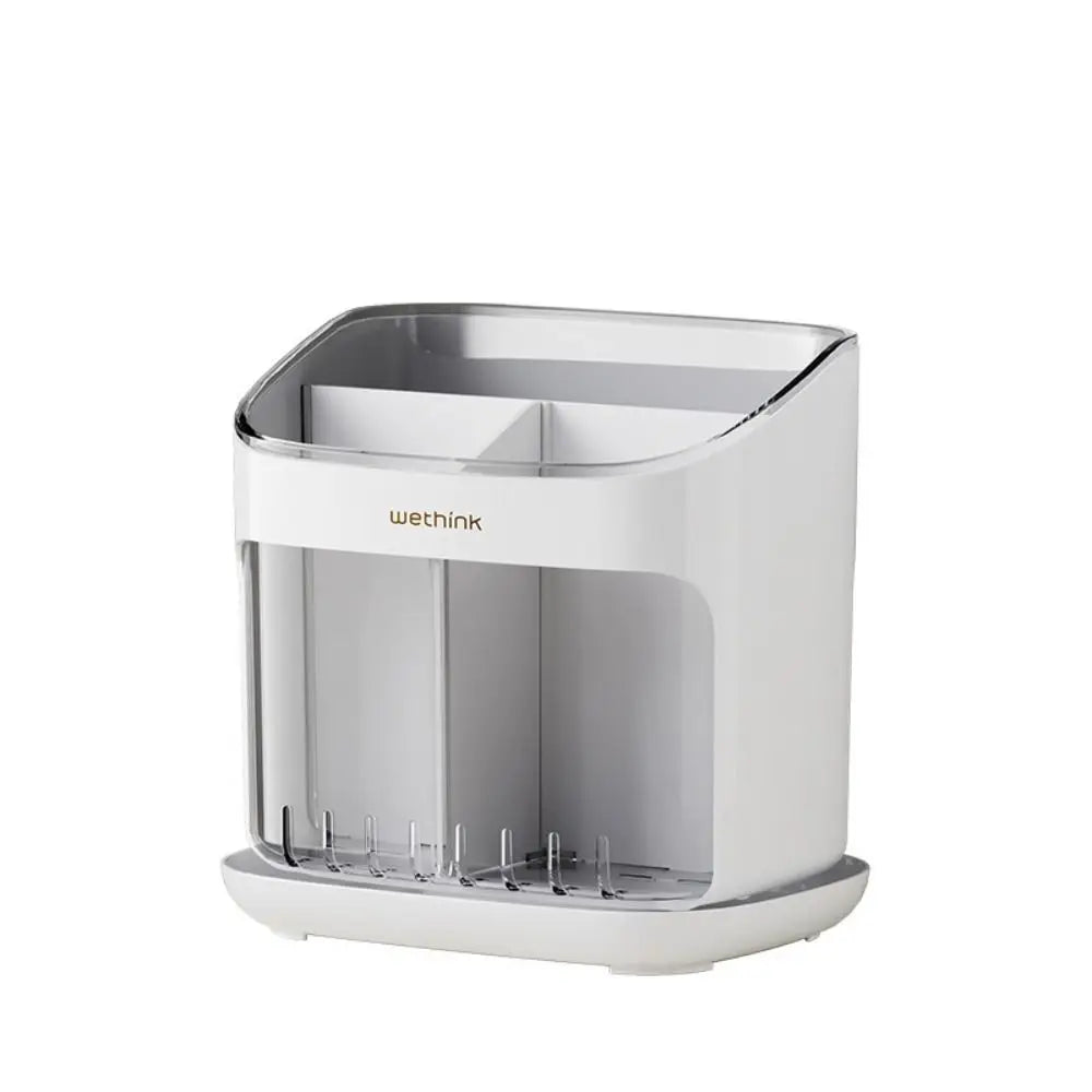 Porta Hashis e Utensílios de Cozinha com Bandeja de Drenagem Removível