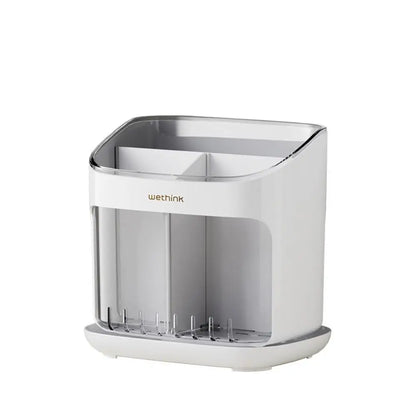 Porta Hashis e Utensílios de Cozinha com Bandeja de Drenagem Removível