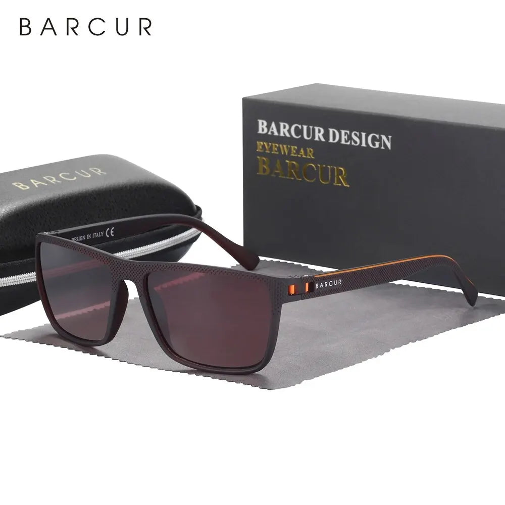 Óculos de Sol BARCUR TR90 – Polarizado Esportivo Leve Unissex com Proteção UV para Ciclismo, Direção e Atividades ao Ar Livre