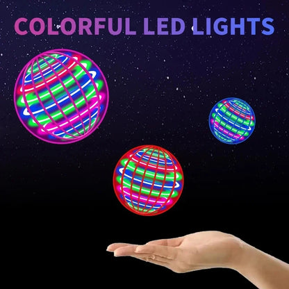 Auto Spinning LED UFO Flying Ball Floating Magic Flying Orb Outdoor Sports Toy Children Birthday Gift