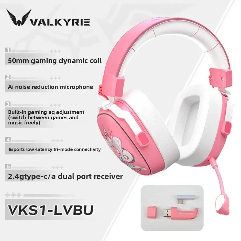 Headset Gamer VALKYRIE VK S1 Sem Fio RGB