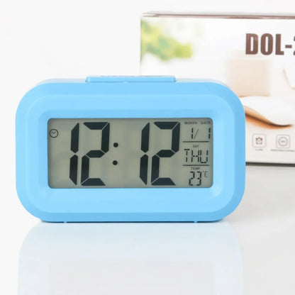 Relógio Digital LED Multifuncional para Mesa com Despertador e Calendário