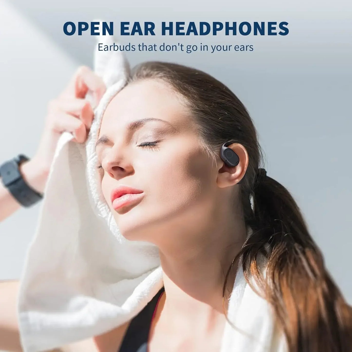Fone Open Ear UYUXIO Bluetooth 6.0 Esportivo com Display e 40h de Bateria