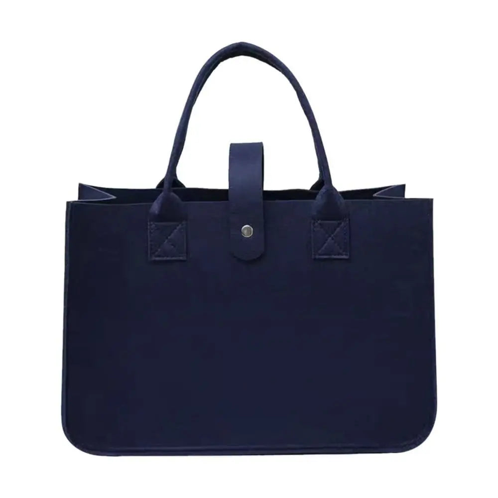 Bolsa Maternidade Feminina Grande Capacidade – Bolsa de Ombro em Feltro com Design Casual e Alça Transversal