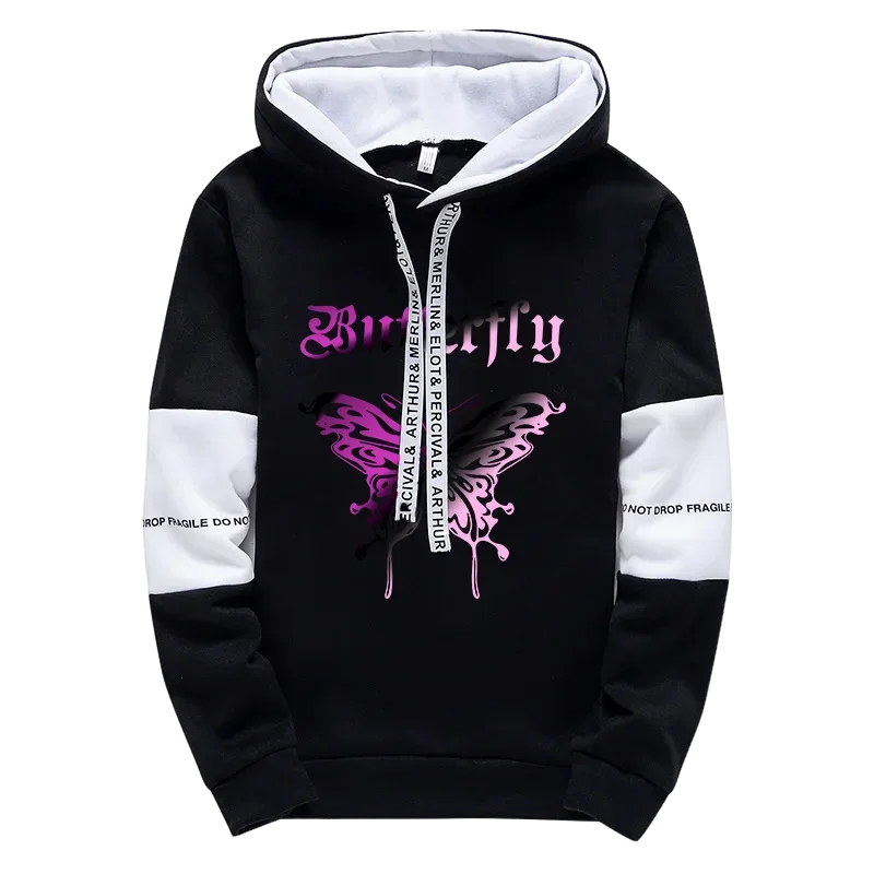 2026 Urban Fashion Loose Coat Letter Print Hoodie for Woman High Grade Y2K Korean Style Hooded Long Sleeve Sweatshirt