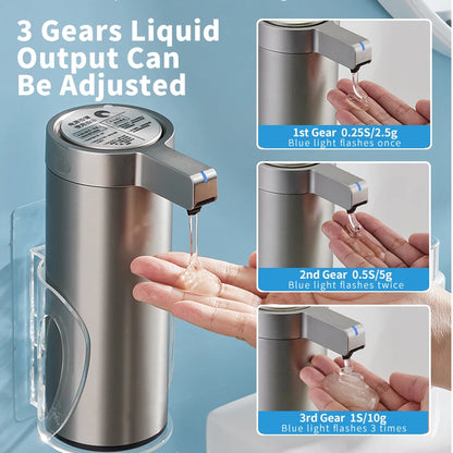 Dispenser Automático de Sabonete com Sensor – 270ml em Aço Inoxidável 304 para Cozinha e Banheiro