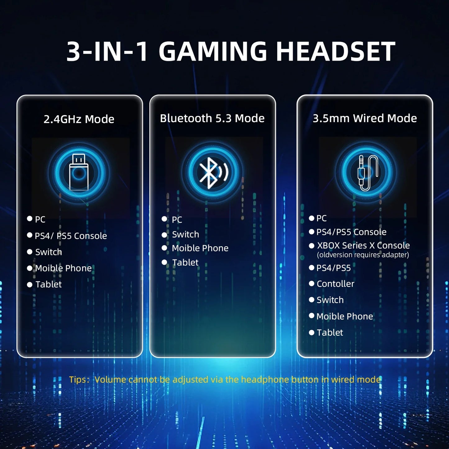 Headset Gamer ATTACK SHARK L80PRO Sem Fio 2.4G/Bluetooth para PC, PS5, Switch e Xbox