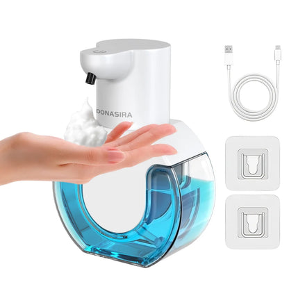 Dispenser Automático Inteligente de Sabonete com Sensor – 420ml, Recarregável via USB e com Luz de Display