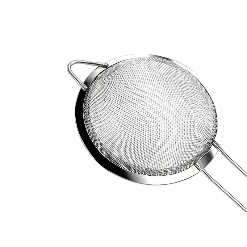 1-4 Peças de Peneira de Malha Fina em Aço Inoxidável – Peneirador de Farinha com Cabo para Confeitaria e Cozinha