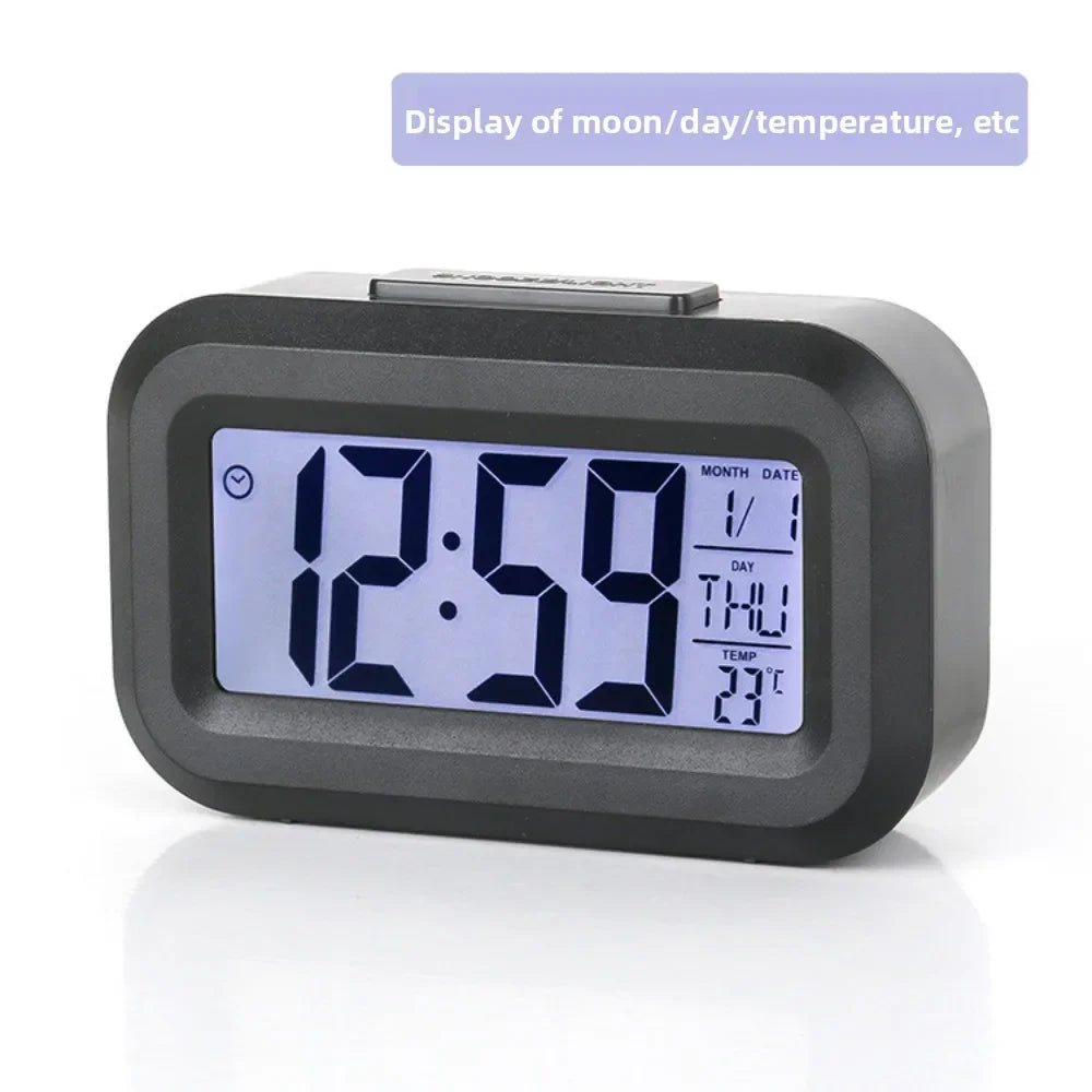 Relógio Digital LED Multifuncional para Mesa com Despertador e Calendário