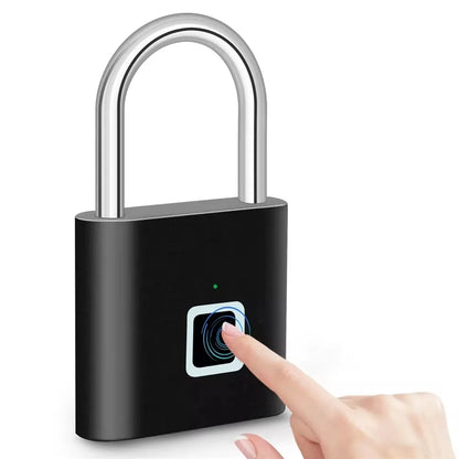 Cadeado Biométrico KERUI com Impressão Digital, USB, À Prova D’água e Antifurto