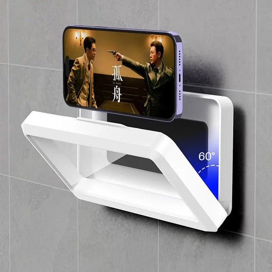 Suporte Impermeável Antiembaçante para Celular no Banho com Toque