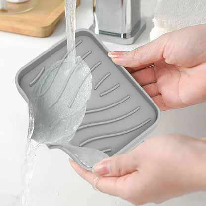 Porta Sabonete de Silicone com Drenagem Automática para Pia e Cozinhaanizer for Dish Soap Dispenser