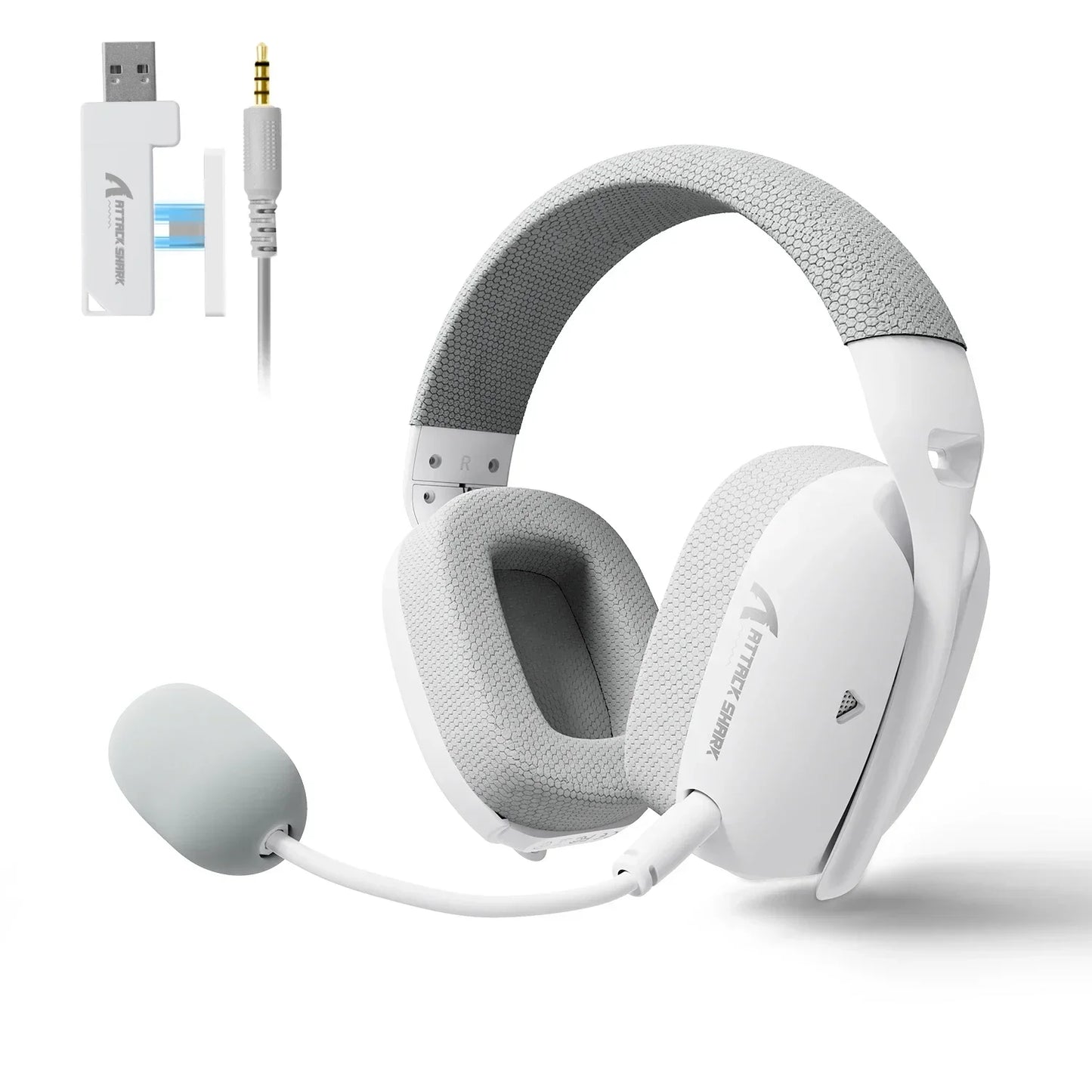 Headset Gamer ATTACK SHARK L80PRO Sem Fio 2.4G/Bluetooth para PC, PS5, Switch e Xbox