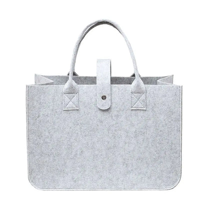 Bolsa Maternidade Feminina Grande Capacidade – Bolsa de Ombro em Feltro com Design Casual e Alça Transversal
