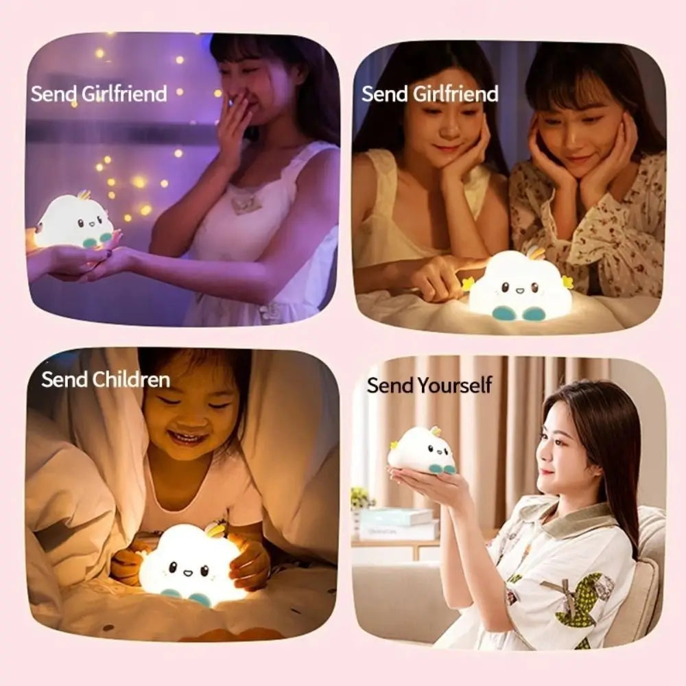 Cute Cloud Night Light Home Decoration Cartoon Creative Table Lamp Portable Mini Bedside Lamp Children Baby