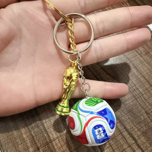 2026 FIFA Trophy Keychain Metal Key Ring Football Fan Souvenir Soccer Collectible Pendant Memorial for Men Sports Fans Gift Idea