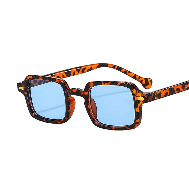 Óculos de Sol Retangular Fashion Luxuoso Unissex Vintage Anti-Reflexo