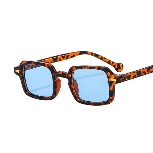 Óculos de Sol Retangular Fashion Luxuoso Unissex Vintage Anti-Reflexo