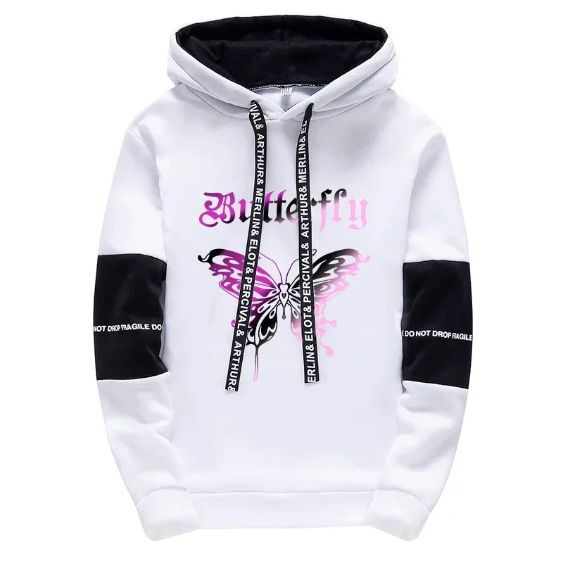 2026 Urban Fashion Loose Coat Letter Print Hoodie for Woman High Grade Y2K Korean Style Hooded Long Sleeve Sweatshirt
