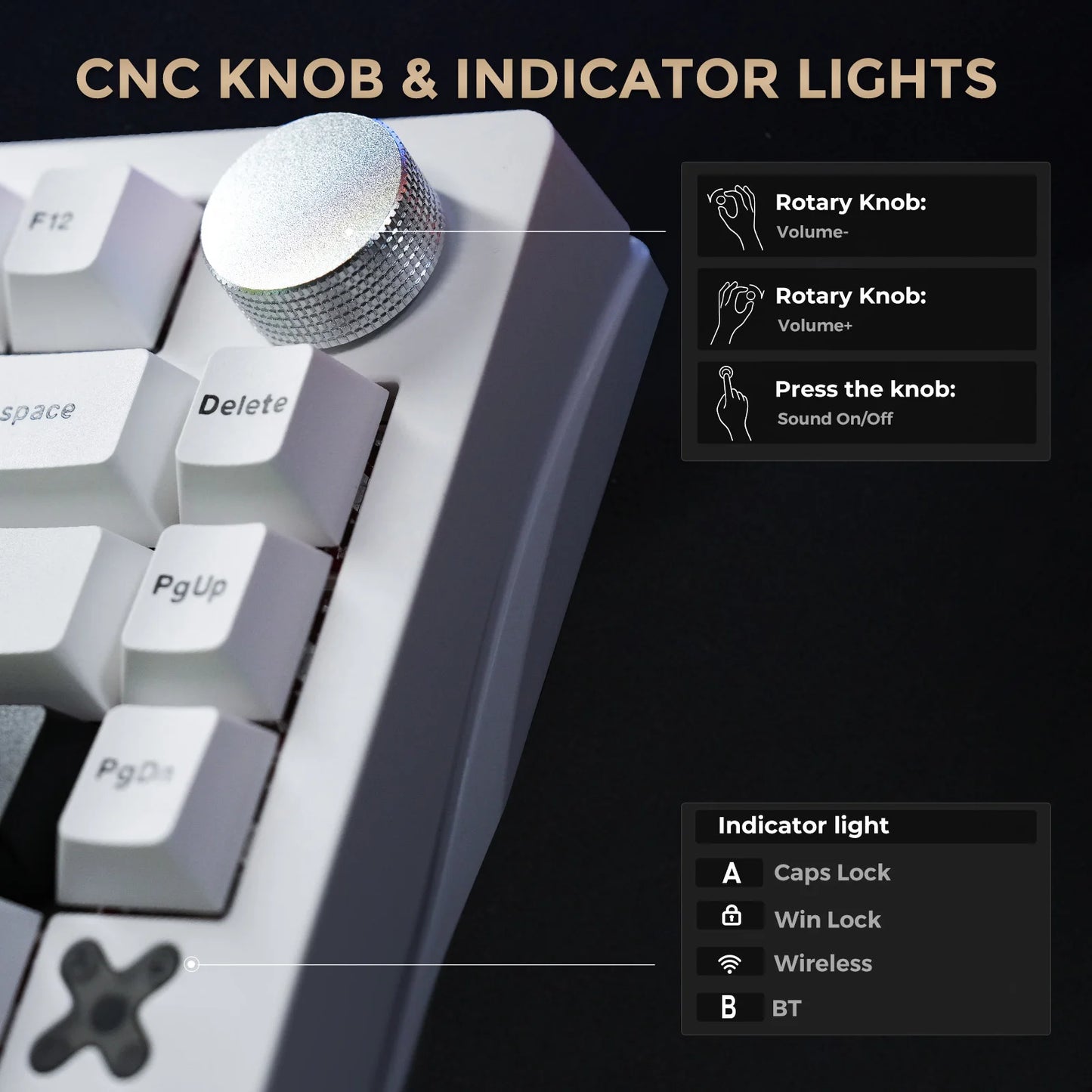 Teclado Mecânico Gamer DAREU RGB 75% com Knob