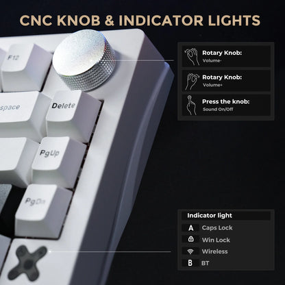 Teclado Mecânico Gamer DAREU RGB 75% com Knob