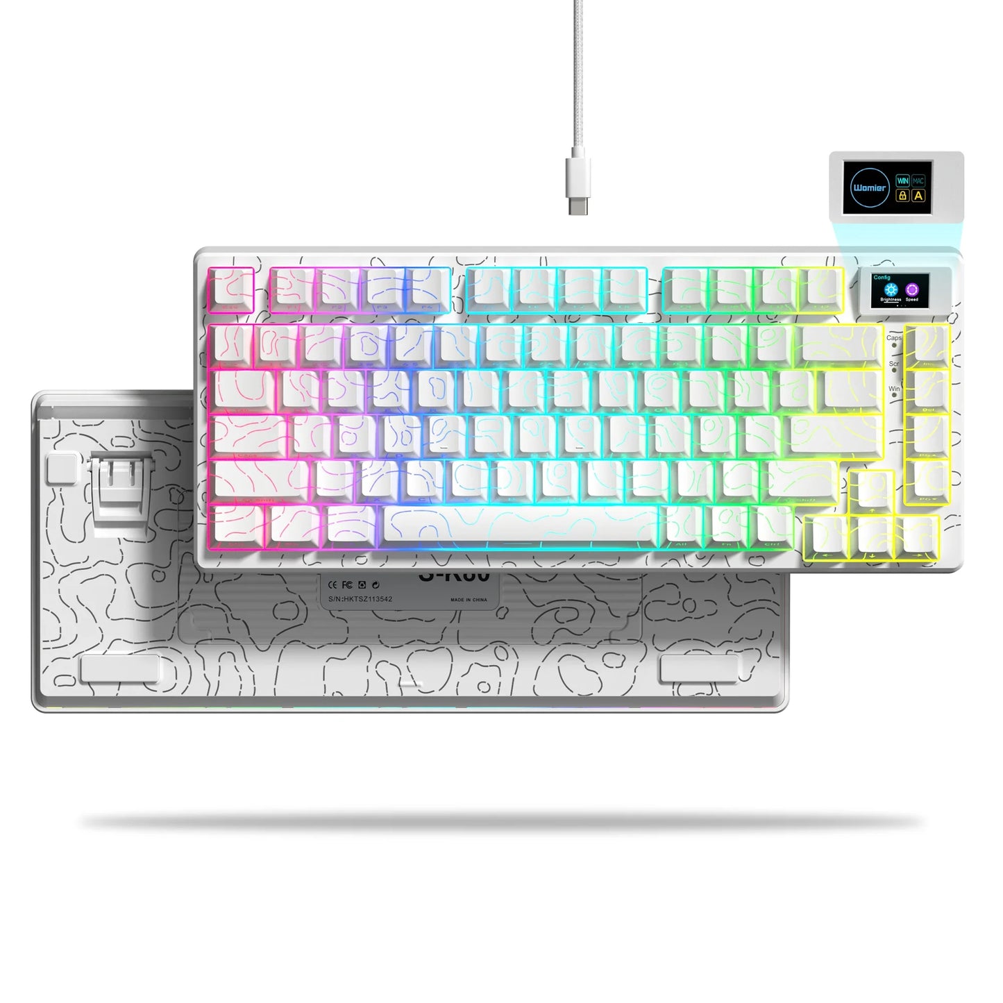 Teclado Mecânico Gamer com Tela OLED e RGB