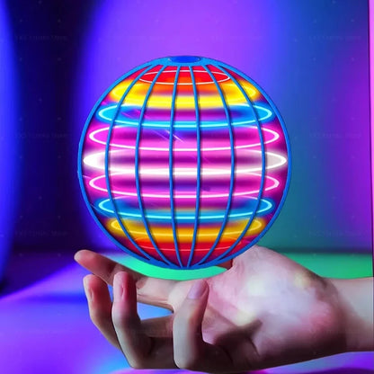 Auto Spinning LED UFO Flying Ball Floating Magic Flying Orb Outdoor Sports Toy Children Birthday Gift