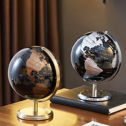 Globo Terrestre Retrô Decorativo para Mesa de Estudo e Educação Infantil
