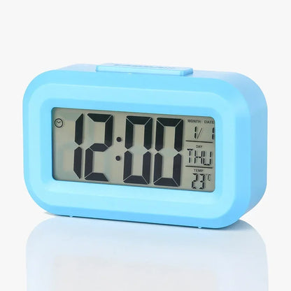 Relógio Digital LED Multifuncional para Mesa com Despertador e Calendário