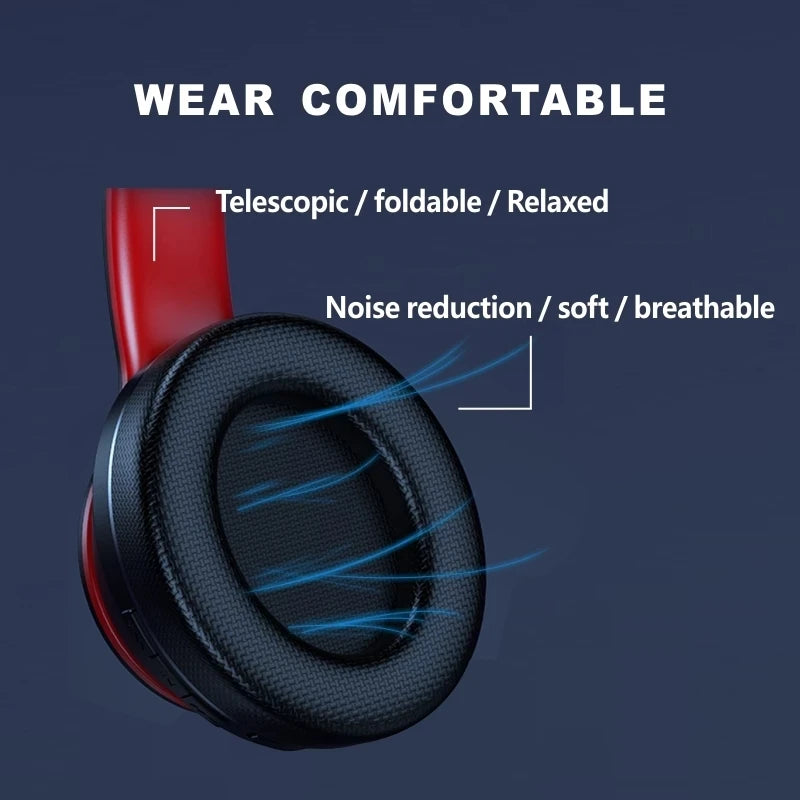 Headphone Lenovo HD200 Bluetooth Dobrável com ANC, HiFi e Som Gamer