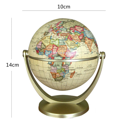 Globo Terrestre Retrô Decorativo para Mesa de Estudo e Educação Infantil