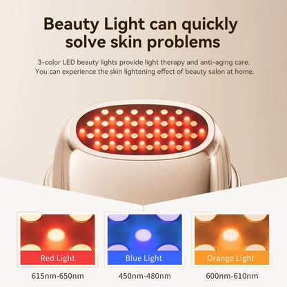 Massageador Facial ANLAN RF com LED e Ouro 24K