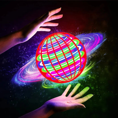 Auto Spinning LED UFO Flying Ball Floating Magic Flying Orb Outdoor Sports Toy Children Birthday Gift