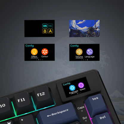 Teclado Mecânico Gamer com Tela OLED e RGB