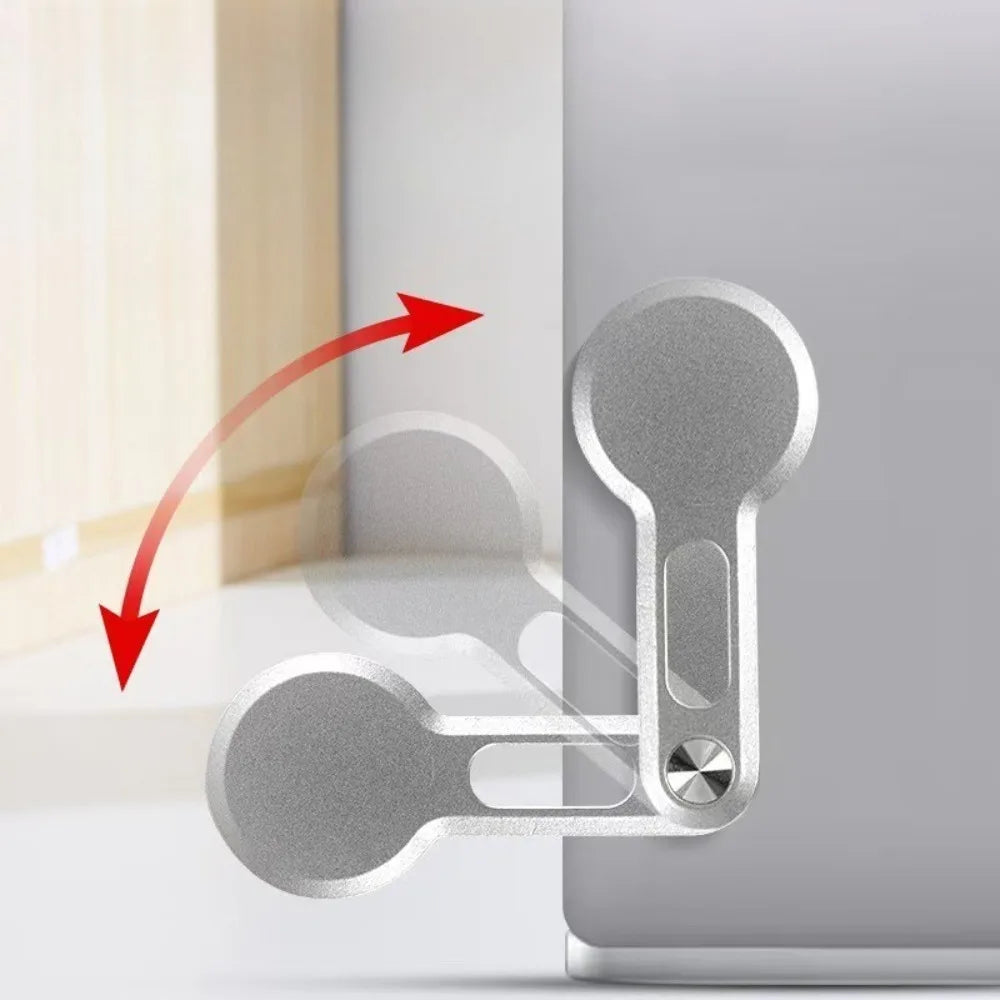Suporte Magnético Ultrafino para Celular e Notebook em Alumínio Dobrável