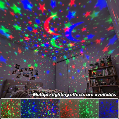 LED Starry Sky Night Lights USB Projector Lamp Magic Ball Moon Star Christmas Lights Home Room Atmosphere Decorations