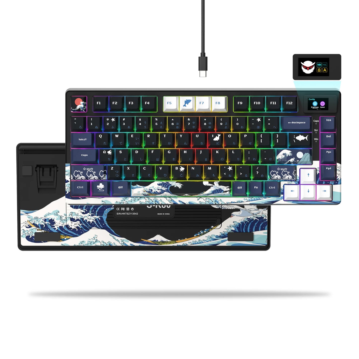 Teclado Mecânico Gamer com Tela OLED e RGB