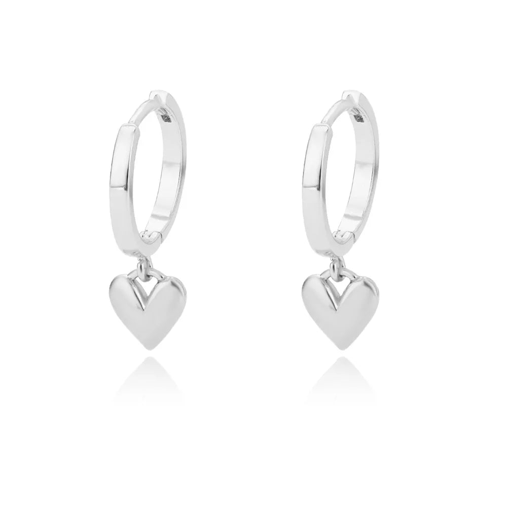 Brincos Luxuosos de Estrela para Mulheres – Argolas Minimalistas em Aço Inoxidável, Joias Y2K 2025