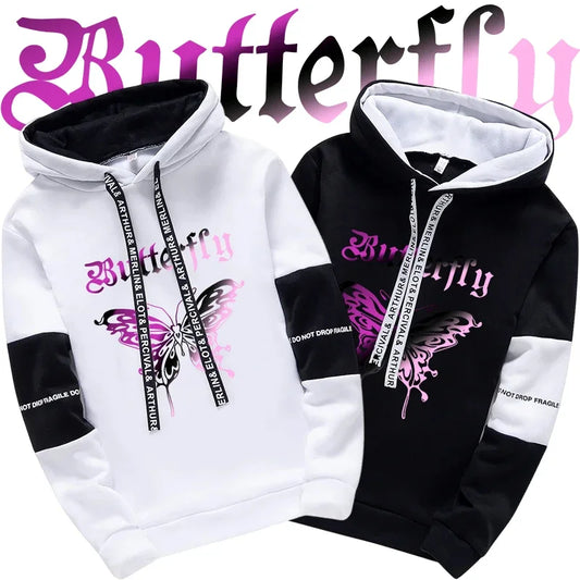 2026 Urban Fashion Loose Coat Letter Print Hoodie for Woman High Grade Y2K Korean Style Hooded Long Sleeve Sweatshirt