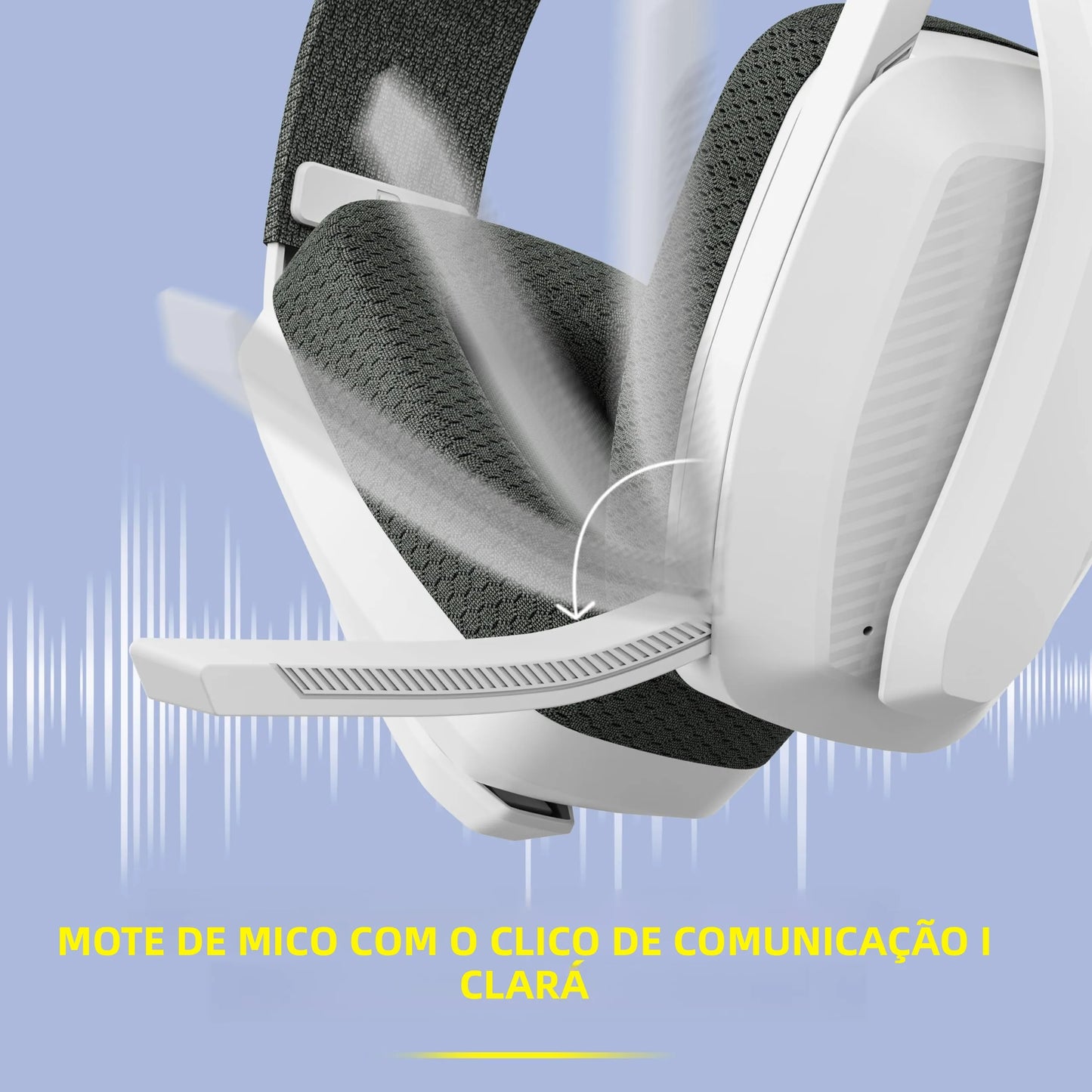 Headset Gamer BINNUNE BW06 Sem Fio 2.4G/Bluetooth com Microfone para PC, PS5, PS4 e Mac