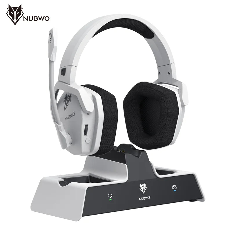 Headset Gamer NUBWO G06 Sem Fio com Base de Carregamento