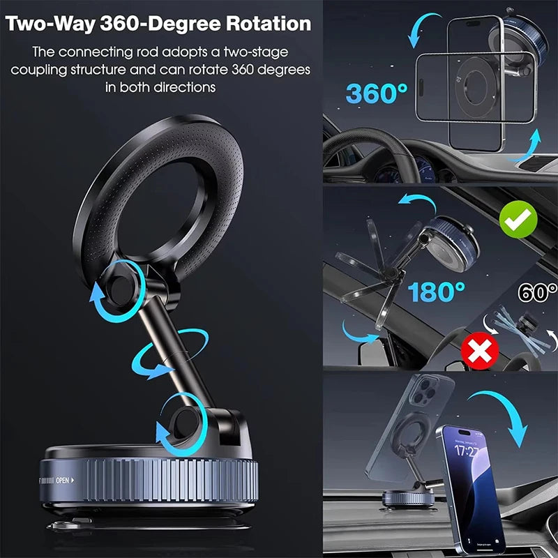 Suporte Magnético Dobrável 360° para Celular com Ímã Forted