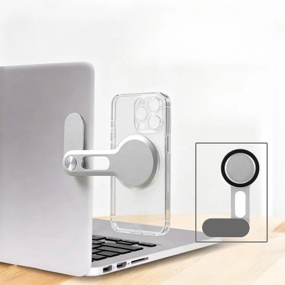 Suporte Magnético Ultrafino para Celular e Notebook em Alumínio Dobrável