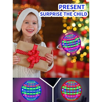 Auto Spinning LED UFO Flying Ball Floating Magic Flying Orb Outdoor Sports Toy Children Birthday Gift