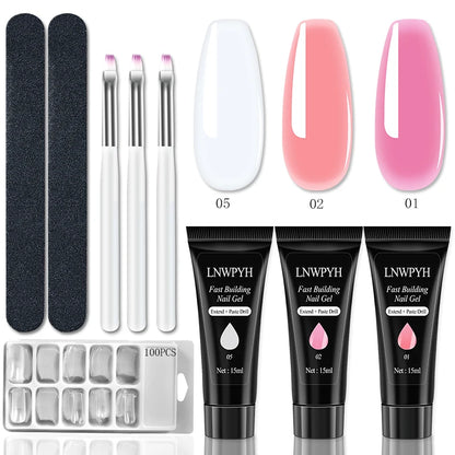 Kit Completo de Extensão de Unhas em Gel UV Nail Art