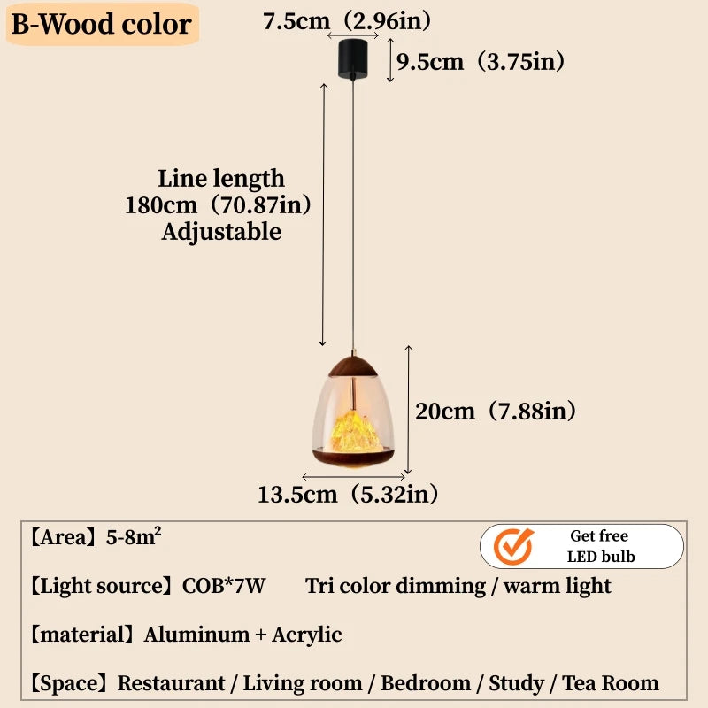 Luminária Pendente Gota Luxuosa Moderna para Cozinha, Sala de Jantar e Quarto