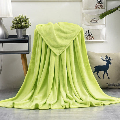 Cobertor Macio e Quente de Veludo Coral para Cama e Sofá – Manta de Inverno Decorativa