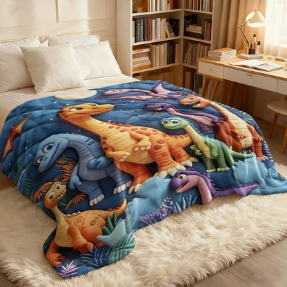 Manta Fleece Infantil VIKAMA com Estampa 3D de Dinossauro Jurassic – Cobertor Fofo para Crianças e Decoração de Quarto